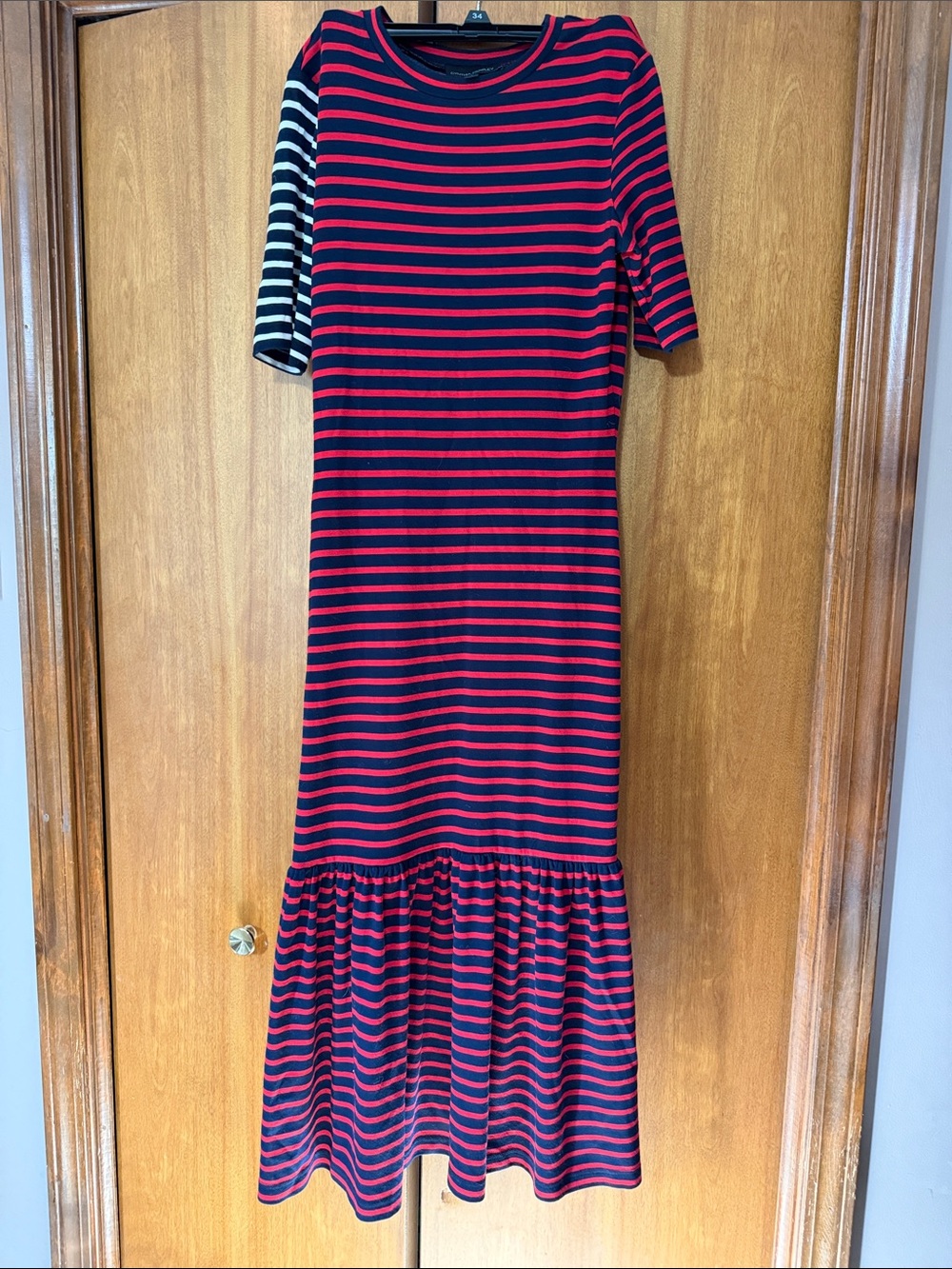 Cynthia Rowley Navy with Red Stripe Knit Top